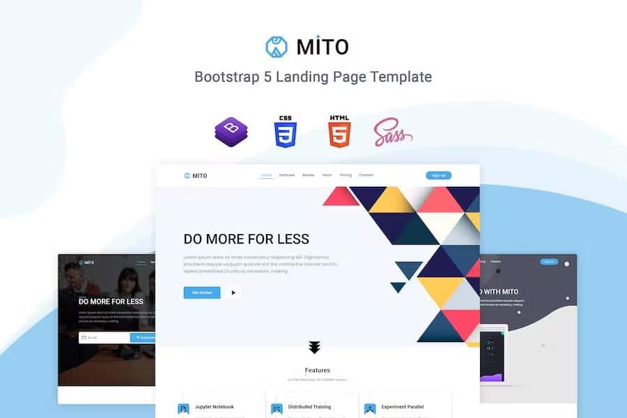 Mito - Bootstrap 5 Landing Page Template product preview
