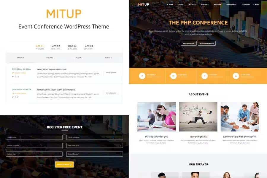 MitUp - Event & Conference WordPress Theme