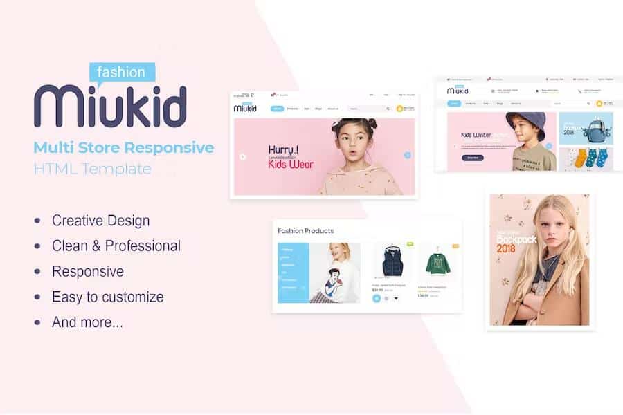 MiuKid - Multi Store Responsive HTML Template