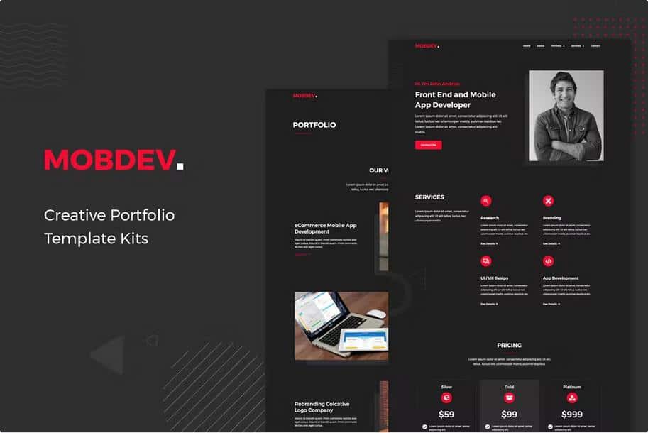 Mobdev - Creative Portfolio & Resume Elementor Template Kit