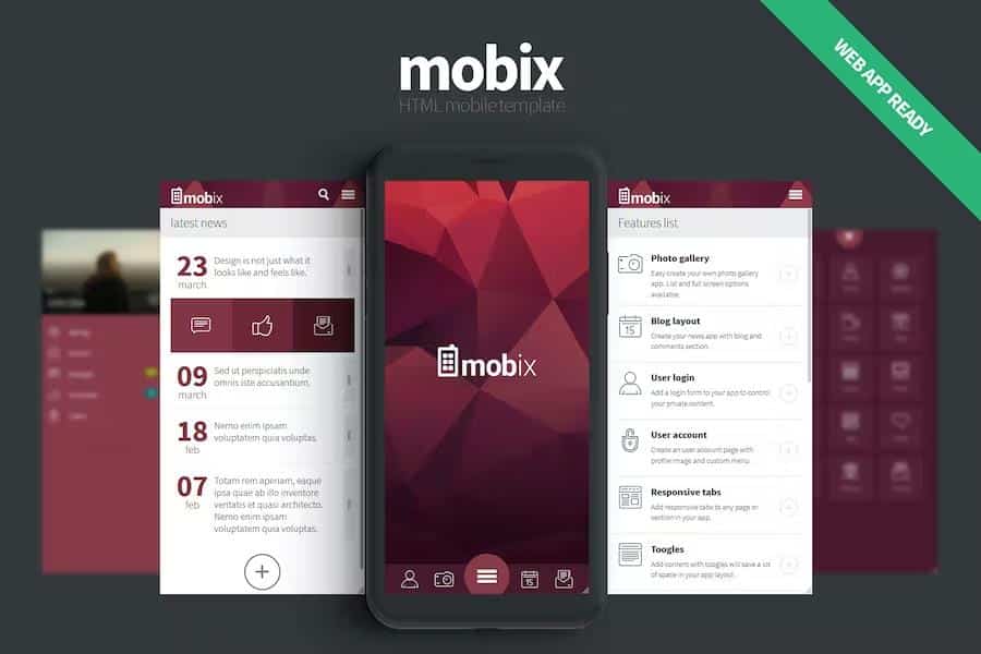 Mobix - HTML Mobile Template listing image
