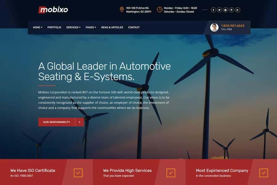 Mobixo - Industry WordPress Theme