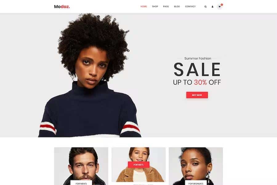 Modaz - Minimalist eCommerce HTML Template