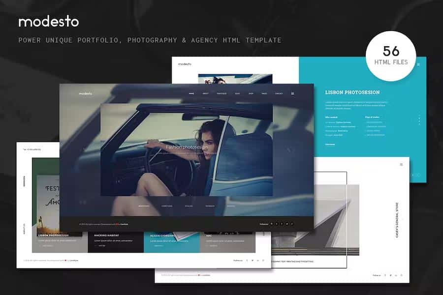 Modesto - Power Unique Portfolio, Photography & Agency HTML Template