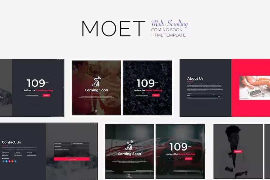 MOET - Multi-Scrolling Coming Soon Template