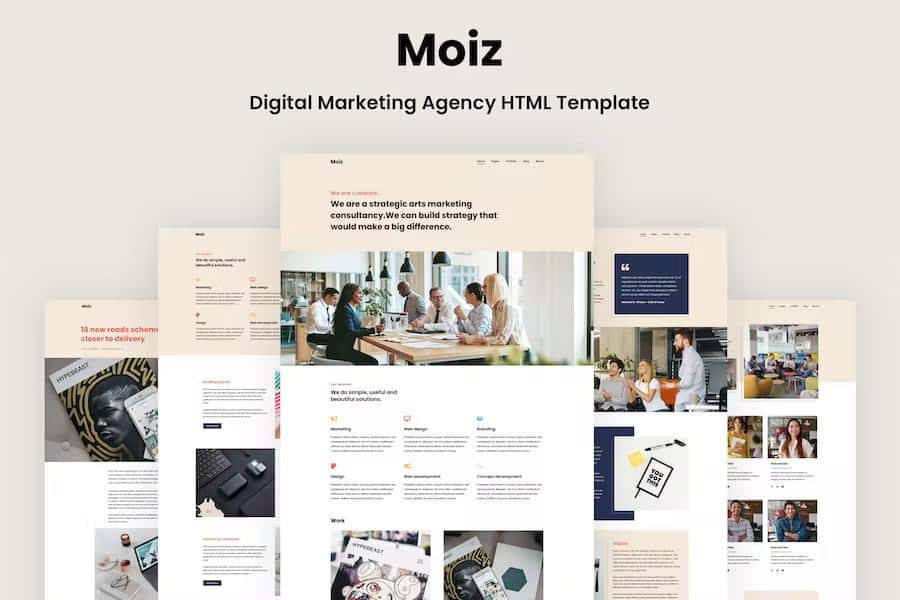 Moiz - Digital Marketing Agency HTML Template