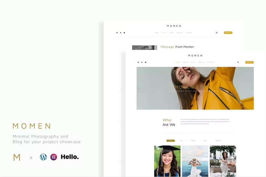 Momen - Photography & Blog Elementor Template Kit