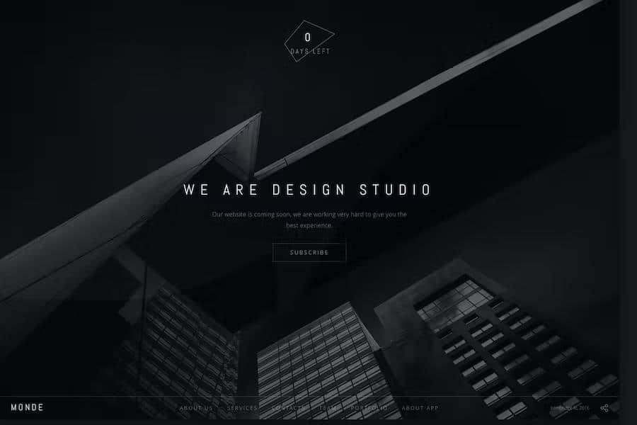 Monde - Creative Coming Soon & Maintenance Mode Template listing image