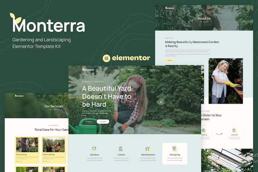 Monterra - Gardening and Landscaping Elementor Template Kit listing image