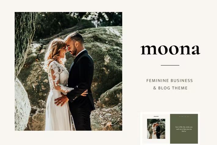 Product preview supplied for Moona - Feminine Business  & Blog Theme