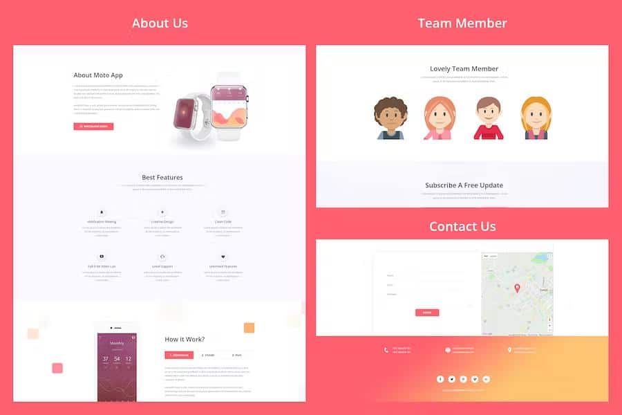 Moto - Multipurpose App Landing Page HTML Template