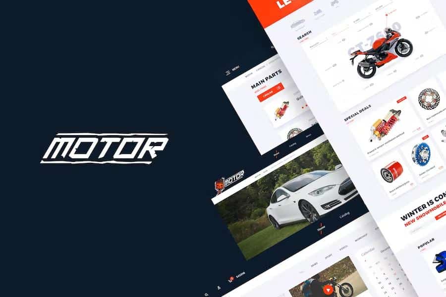 Motor - Vehicles, Parts & Accessories Store - Responsive HTML5 eCommerce Template