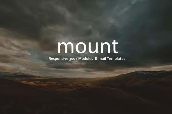 Mount Mail 300+ Modules - Responsive E-mail Template + Online Access