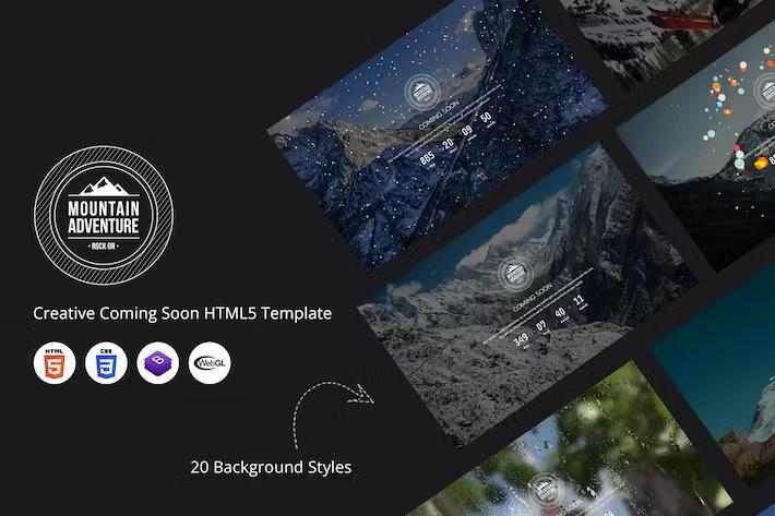 Preview image for Mountain - Creative Coming Soon HTML5 Template