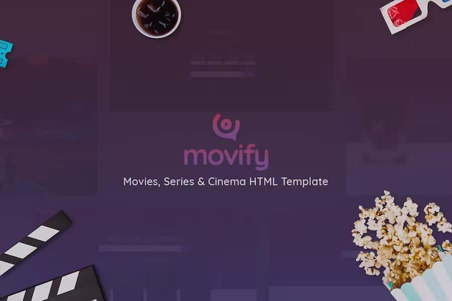 Preview image for Movify - Movies, TV Shows & Cinema HTML Template