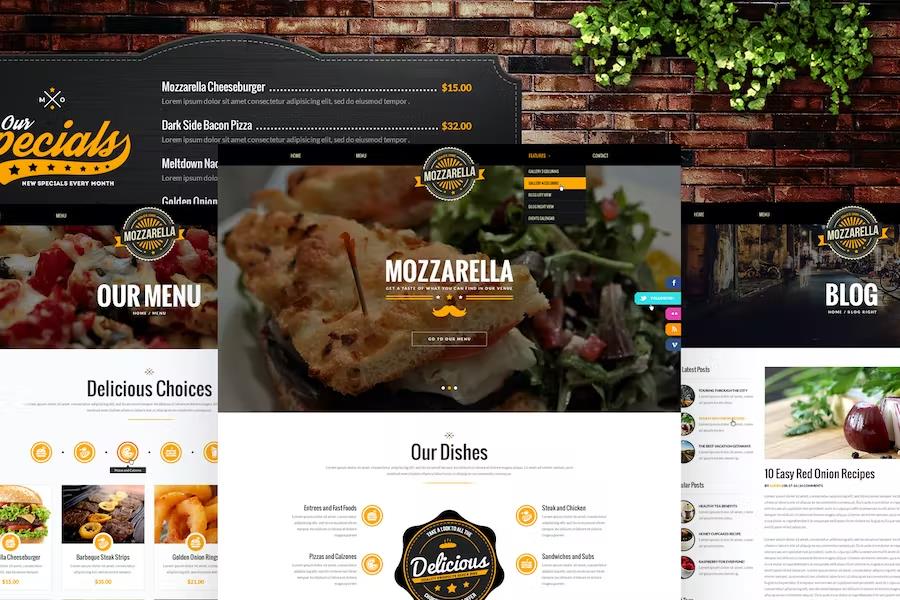 Mozzarella - HTML5 and CSS3 Cafe Bar Template