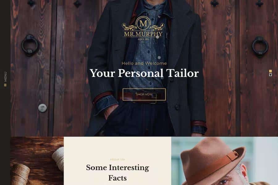 Mr. Murphy - Custom Dress Tailoring Clothing WordPress Theme