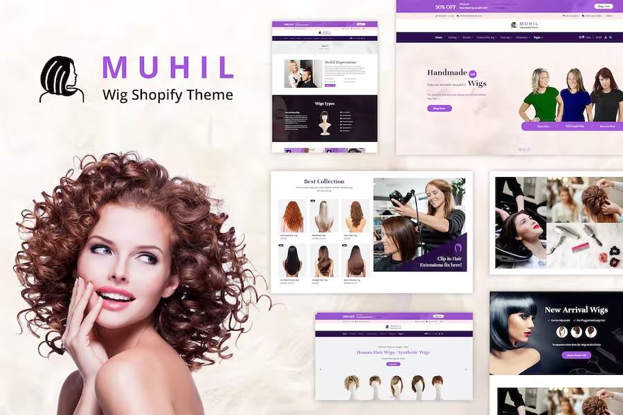 Muhil - Hair Salon, Extension & Hairdresser Shopify Theme