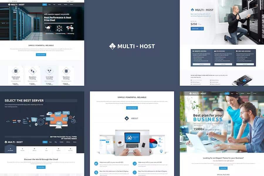 Multi Host - HTML Hosting Template