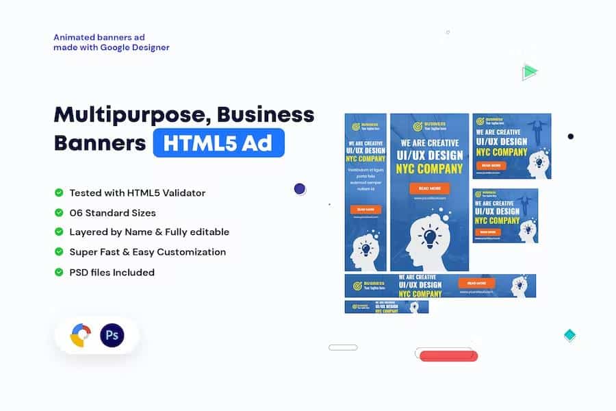 Multipurpose, Business Banners HTML5 Ad