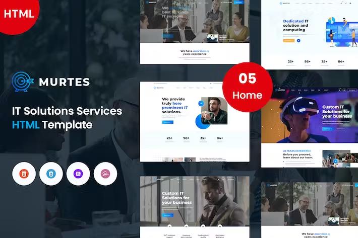 Product preview supplied for Murtes - IT Solutions and Services Template