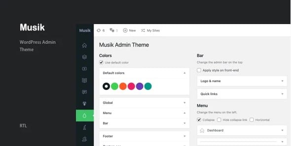Musik - WordPress Admin Theme