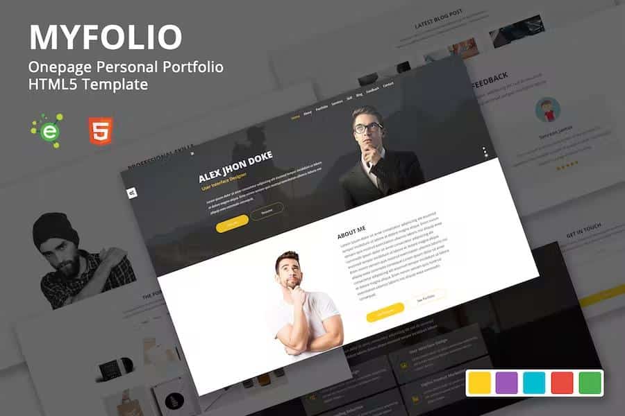 Myfolio - Onepage Personal Portfolio HTML5 Template