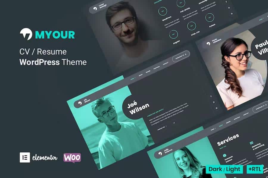 Myour - CV WordPress Theme