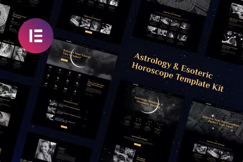 Preview image for Mystik | Astrology & Esoteric Horoscope Elementor Template Kit