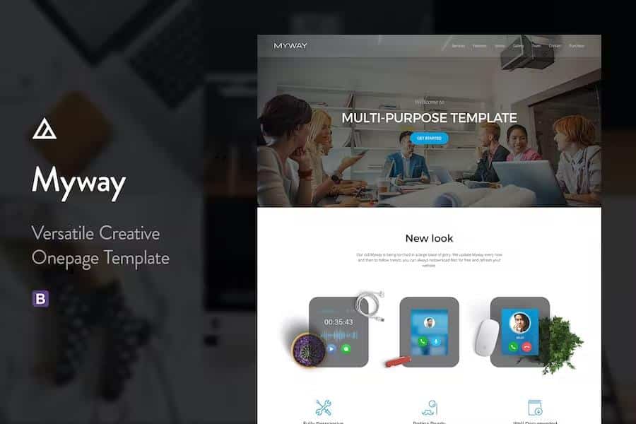 Myway - Onepage Bootstrap Parallax Retina Template
