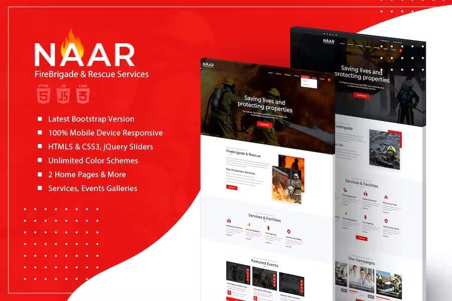 Naar - Fire Brigade Responsive HTML Template