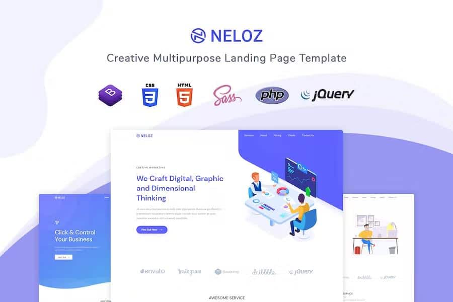 Neloz - Landing Page Template