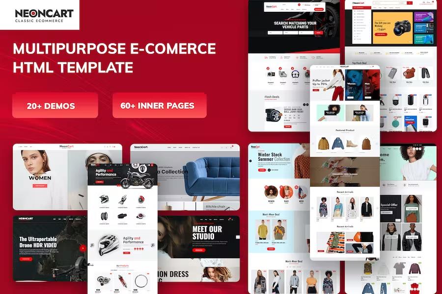 NeonCart - Multipurpose Ecommerce Bootstrap 5 & 4 HTML Template