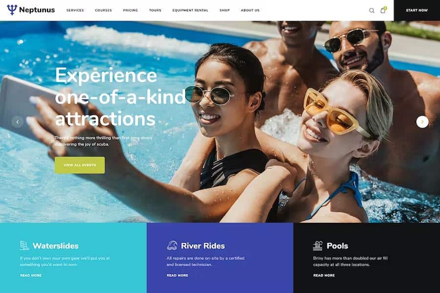Neptunus - Water & Amusement Park WordPress Theme