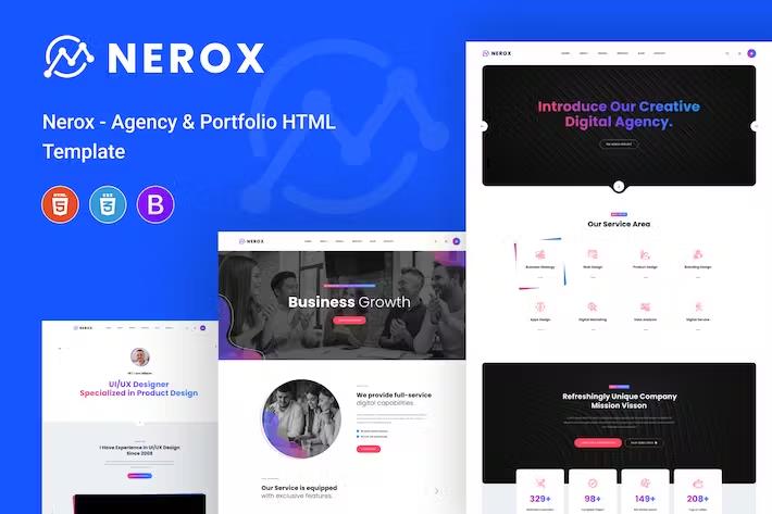 Nerox - Agency & Portfolio HTML Template