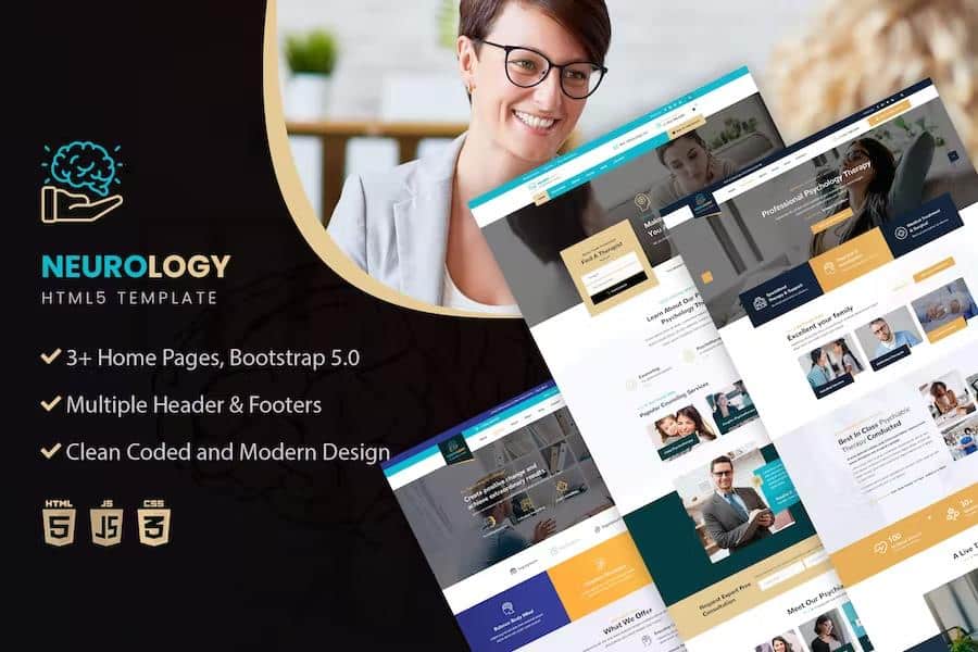 Neurology- Psychology & Counseling HTML Template