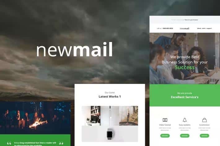 newmail - Responsive E-mail Template + Online Access