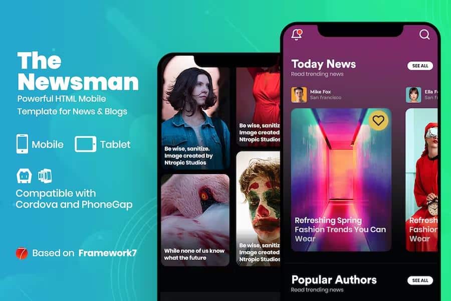 Newsman - News & Magazine Mobile Template