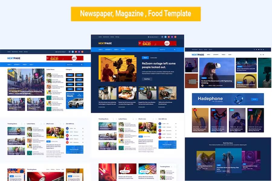 Nextpage - Newspaper,  Magazine , Food HTML Template