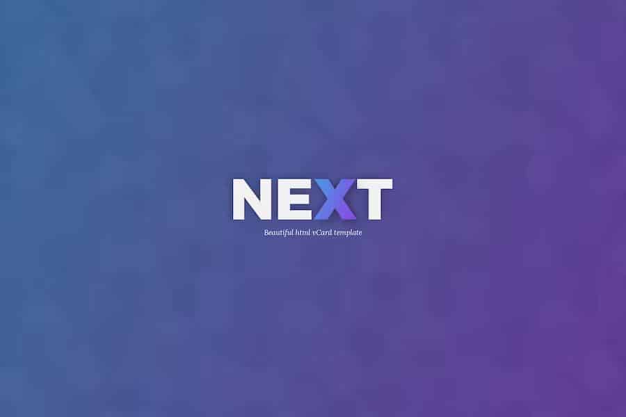 NEXt - Personal CV Vcard Template