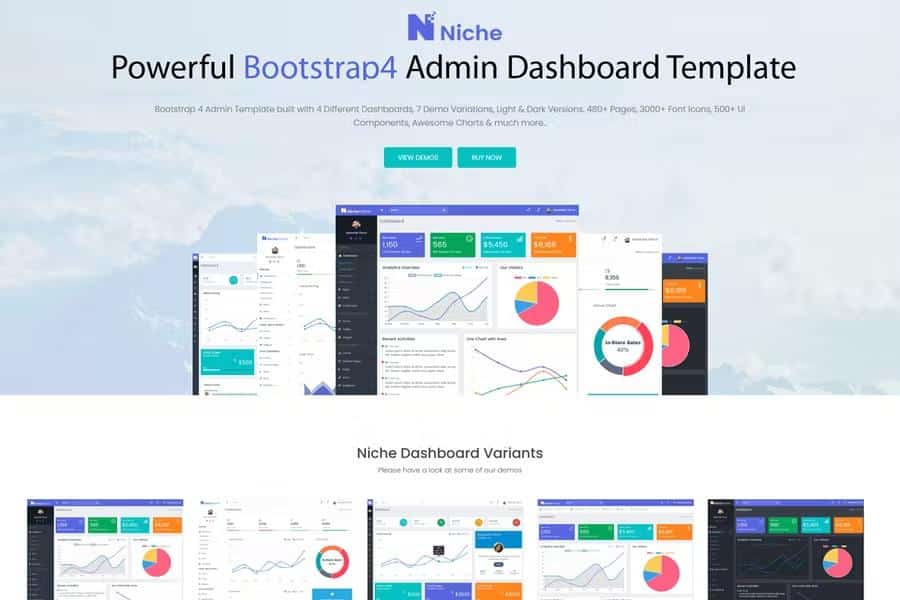 Niche - Powerful Bootstrap 4 Dashboard and Admin Template
