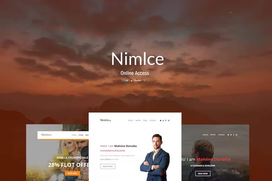 Nimlce - Responsive E-mail Templates set + Online Access