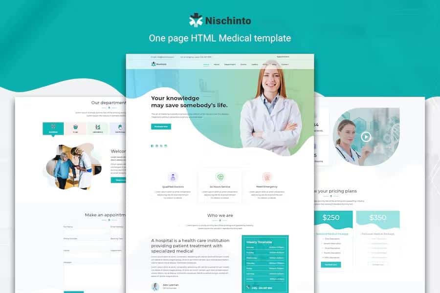 Nischinto - Medical Landing Page HTML Template