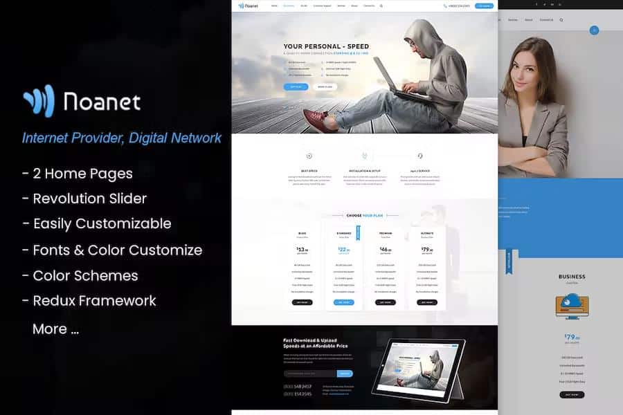 Noanet - Internet Provider And Digital Network WordPress Theme