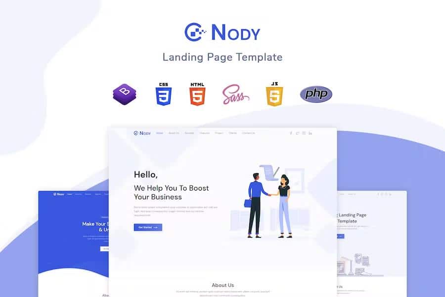 Nodiy - Landing Page Template