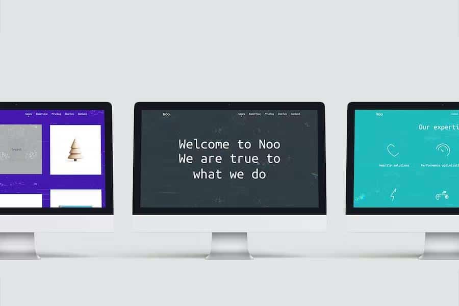 Noo - Glitchy Experimental One-Page Template