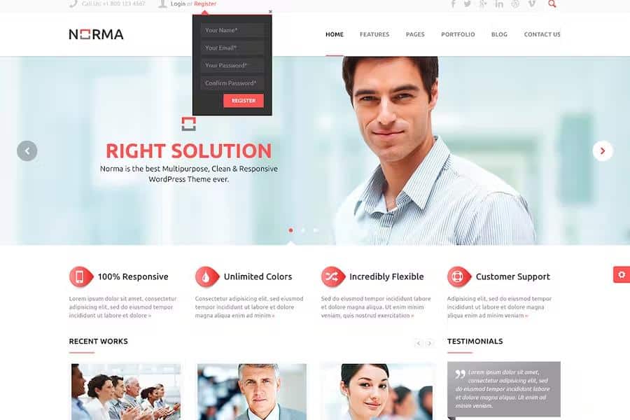 NORMA - Clean & Responsive HTML Theme