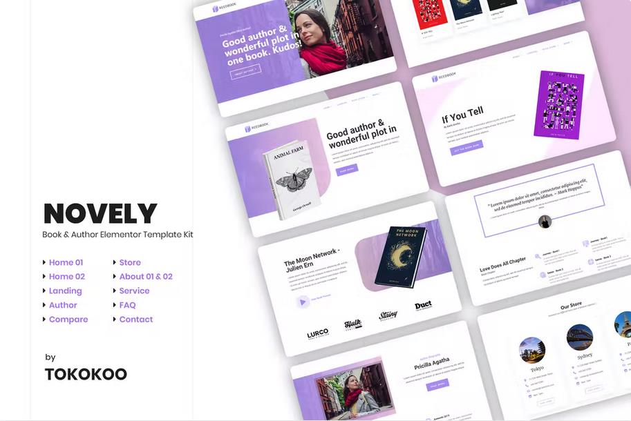 Product preview supplied for Novely | Book Store Elementor Template Kit