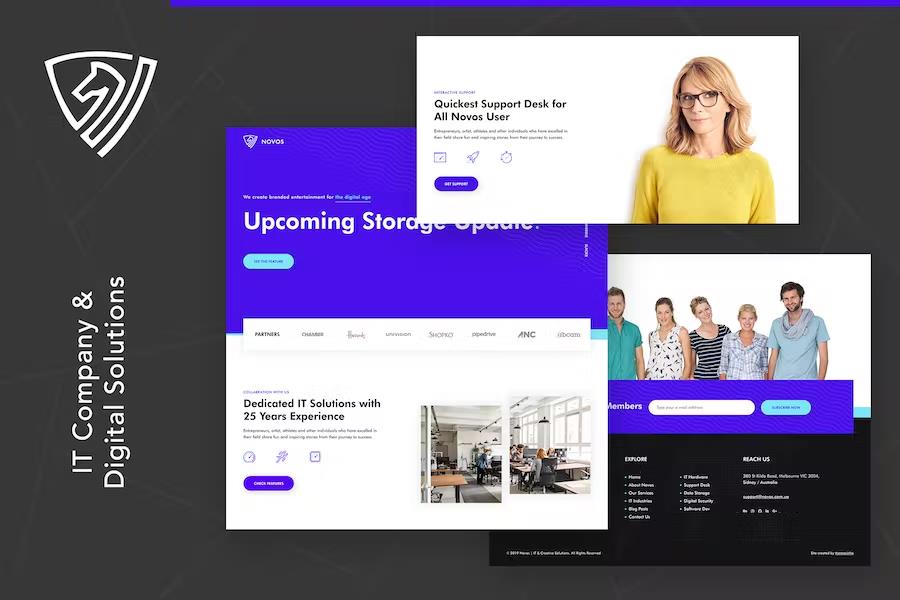 Novos - IT Company & Digital Solutions Wordpress Theme