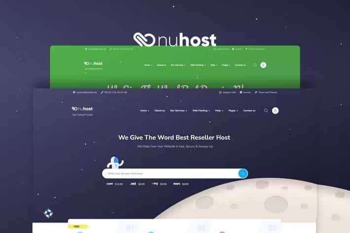 Nuhost - Multipurpose Hosting HTML & WHMCS Template